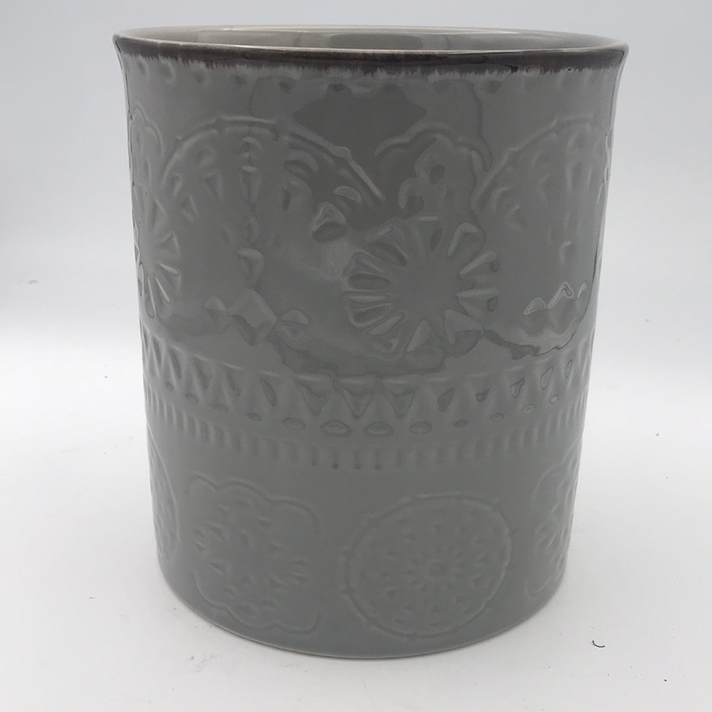 Dowan Grey Ceramic Porcelain Mandala Kitchen Utensil‎ Holder/Wine Chiller - Picture 2 of 8